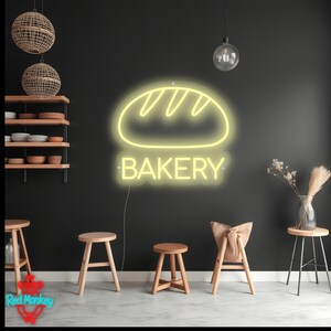 Neon sign for bakery LED lighting for bakery Neon lighting for bakery Bakery store opening gifts Bakery wall decor for bakery walls LED