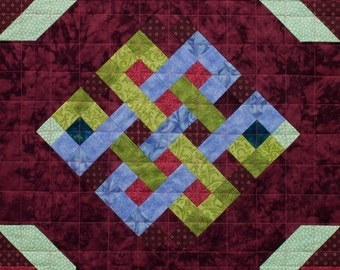 Mosaic Endless Knot Patchwork Quilt Block Pattern
