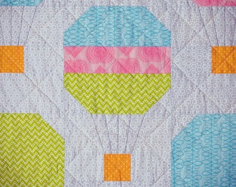 Balloon Ride Patchwork Quilt Block Pattern