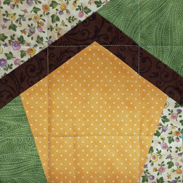 Crazy Birdhouse Patchwork Quilt Block Pattern