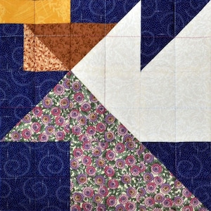Angel Action Patchwork Quilt Block Pattern