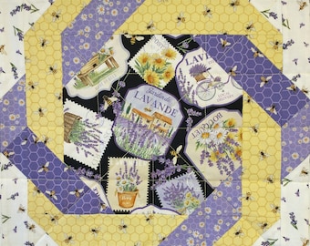 Octagon Lattice Patchwork Quilt Block Pattern