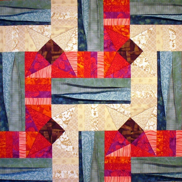 Ocean Wave Quilt Block Pattern Etsy