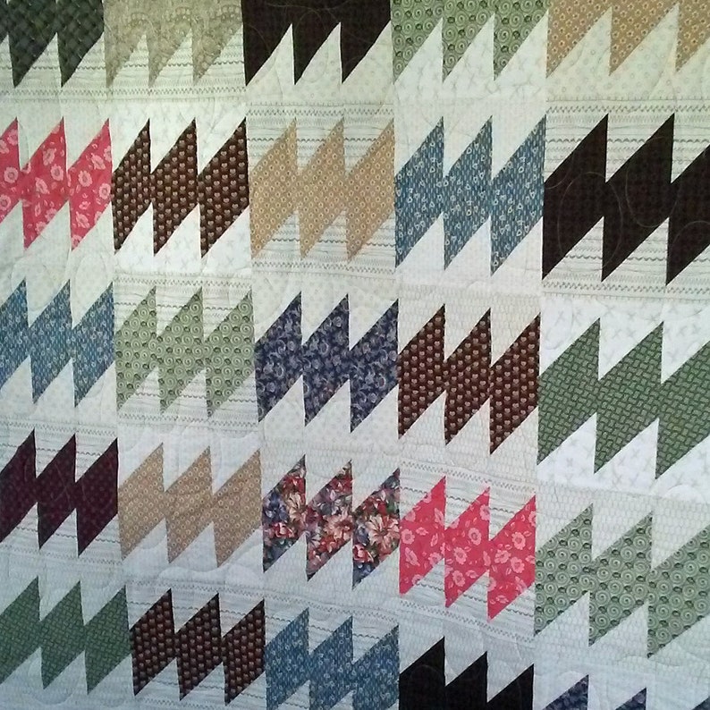 Dizzy Diamonds Patchwork Quilt Block Pattern Etsy