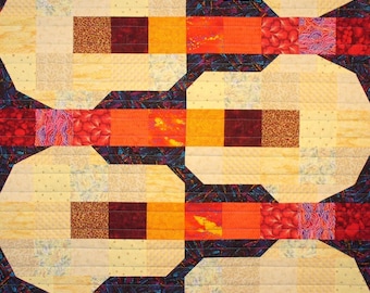 Soft Guitars Patchwork Quilt Block Pattern