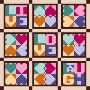 Love Talk Patchwork Quilt Block Pattern image 2