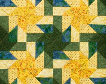 Three Split Sticks Patchwork Quilt Block Pattern