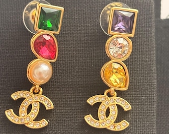 Chanel earrings with stones