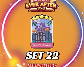 Beast Mansion Set 22 - Stickers MonopolyGo 5 étoiles - Album EVER_AFTER