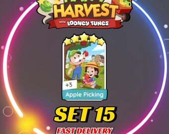Apple Picking - Set 15 - MonopolyGo Sticker 5 Star - Happy Harvest Album
