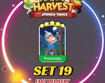 Paranoia - Set 19 - MonopolyGo Sticker 5 Star - Happy Harvest Album