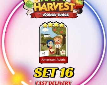 American Rustic - Set 16 - MonopolyGo Sticker 4 Star - Happy Harvest Album
