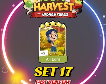 All Ears - Set 17 - MonopolyGo Sticker 5 Star - Happy Harvest Album