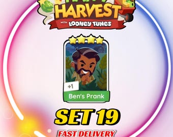 Ben's Prank - Set 19 - MonopolyGo Sticker 4 Star - Happy Harvest Album