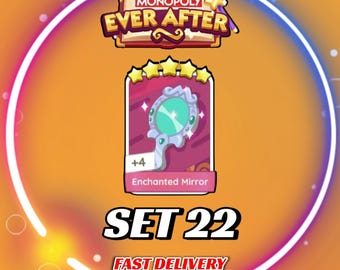 Ensemble de 22 miroirs enchantés - Stickers MonopolyGo 5 étoiles - Album EVER_AFTER