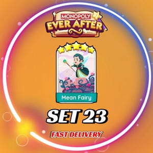 Mean Fairy Set 23 - MonopolyGo Sticker 5 Stars - EVER_AFTER Album
