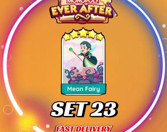 Mean Fairy Set 23 - Stickers MonopolyGo 5 étoiles - Album EVER_AFTER
