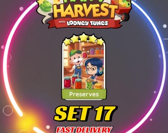Preserves - Set 17 - MonopolyGo Sticker 5 Star - Happy Harvest Album