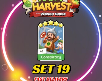 Conspiracy - Set 19 - MonopolyGo Sticker 5 Star - Happy Harvest Album