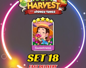 Sweetness - Set 18 - MonopolyGo Sticker 5 Star - Happy Harvest Album