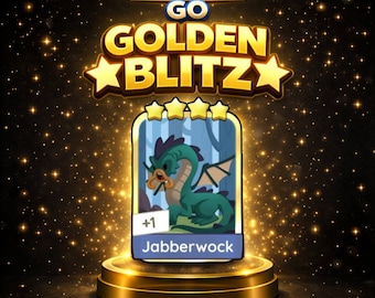 Monopoly Go Blitz doré 4 étoiles - Jabberwock - Lot de 14