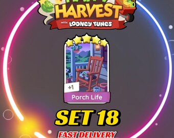 Porch Life - Set 18 - MonopolyGo Sticker 5 Star - Happy Harvest Album