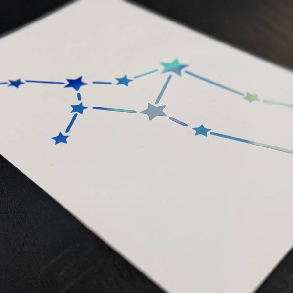 Virgo Zodiac Constellation Permanent Vinyl Decal in Gorgeous Holographic or Various Colors