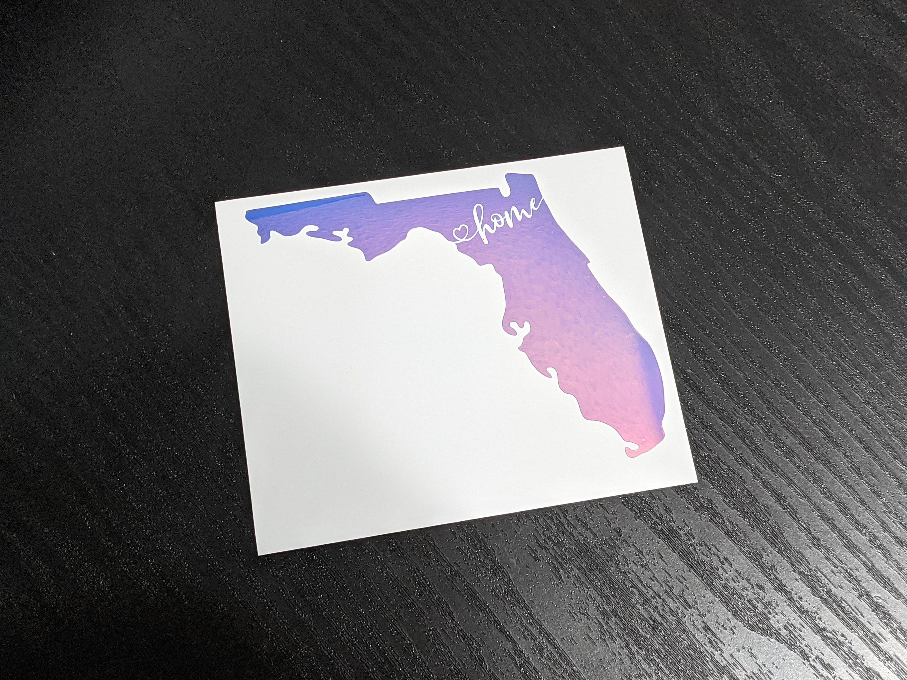 Home State Florida Permanent Vinyl Decal Sticker in Gorgeous Holographic or Various Colors