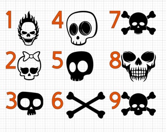 Pick Your Skull Halloween Permanent Vinyl Decal Sticker in Gorgeous Holographic or Various Colors