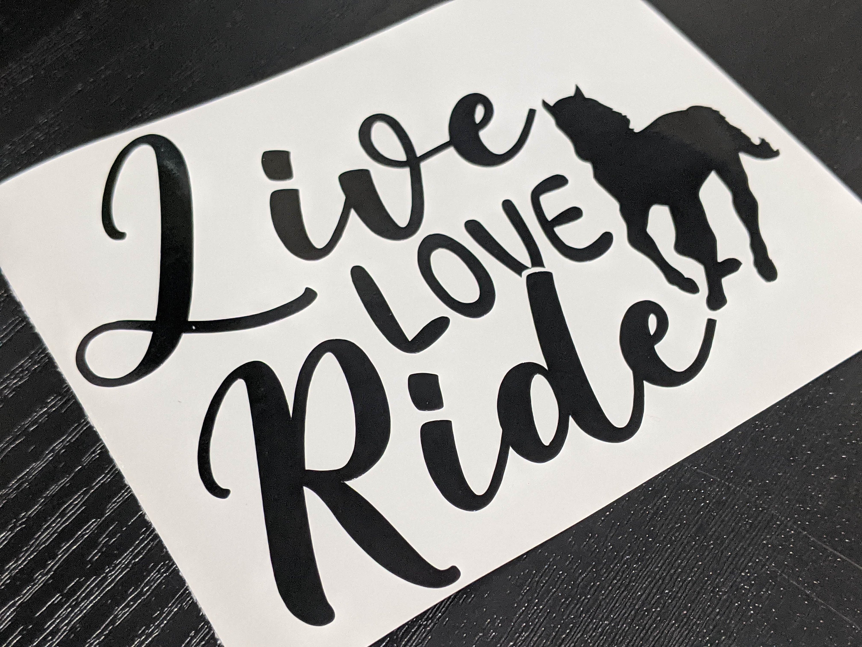 Horse Live Love Ride Permanent Vinyl Decal Sticker in Etsy