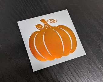 Pumpkin Halloween Permanent Vinyl Decal Sticker in Gorgeous Holographic or Various Colors