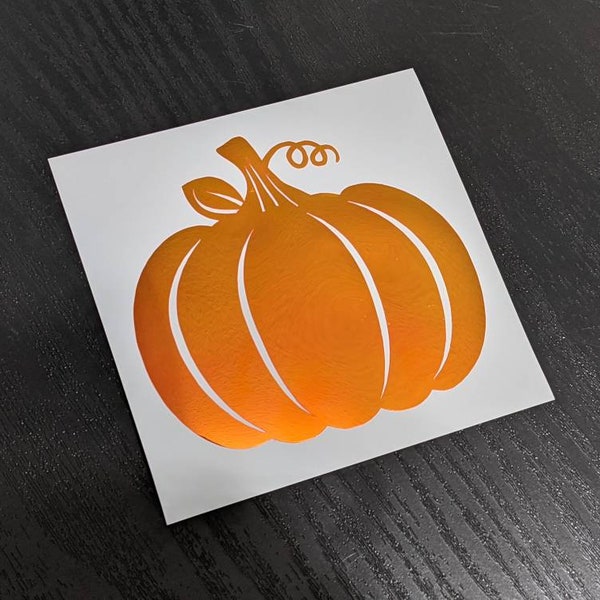 Pumpkin Halloween Permanent Vinyl Decal Sticker in Gorgeous Holographic or Various Colors