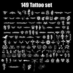149 Minimalist Tattoo Bundle for Men & Women – Unique Temporary Tattoo Set
