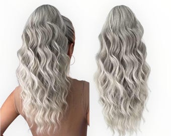 Postiche Queue De Cheval Blonde Dorée Mèches Claires - Synthétique, Longue, à Fixer, Neuve