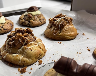 NYC Style Stuffed Cookies Variety Box- Mixed Flavours Gourmet Cookie Goft - Chunky Gooey Cookies - handmade Bakery Treat Box