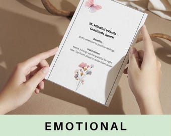 感情コントロールフラッシュカード30枚パック、子供とティーン向け、ワークシート、ホームスクールアクティビティ、OCD対処 -