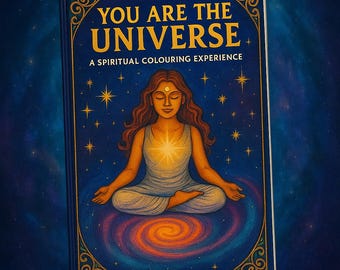あなたは宇宙：大人のためのスピリチュアルな塗り絵 | 宇宙と神秘のページ | PDF印刷可能 A4
