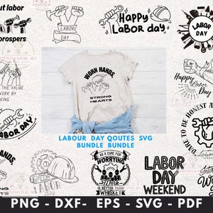 Happy Labor Day Patriotic Clipart Svg Bundle|Hard Hat Tools