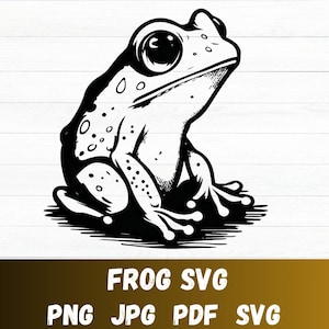 FROG SVG, FROG Svg Cut Files For Cricut, Frog Clipart, Frog Vector Svg, Frog Silhouette Svg