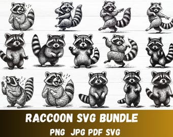 Raccoon SVG, Raccoon Clipart, Raccoon Cut Files, Raccoon Silhouette, Cute Raccoon Svg, Peeking Raccoon Svg, Animal Cricut, Instant Download