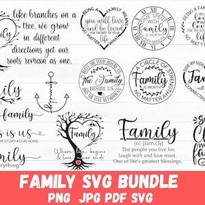 Family Svg Bundle - Family Wall Sign Svg - Home Sign Svg - Family Quotes Svg Bundle - Family Sign -Home Decor Svg - Family Svg