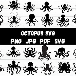 OCTOPUS SVG Bundle, Octopus Svg, Kraken Svg, Sea monster svg, Octopus Clipart, Octopus Cut Files For Cricut