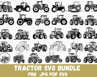 Tractor Svg Bundle - Tractor Png Bundle - Tractor Clipart - Tractor Svg Cut Files For Cricut - Tractor Silhouette - Truck Svg - Farm Svg