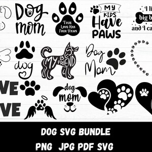 Dog Svg Bundle, Dog svg, Dog T-shirt Designs, Dog Paw Print, Dog Typography SVG, Dog Quotes SVG, Dog svg Cut file, Dog Designs, Svg Cut File