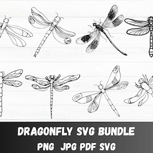 Dragonfly SVG, PNG, Instant Download, Digital Download, Dragonflies Clipart, Svg Files for Cricut, Insect Cut File