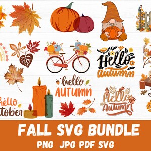 Fall SVG, Fall SVG Bundle, Autumn Svg, Thanksgiving Svg, Fall Svg Designs, Fall Sign, Autumn Bundle Svg, Cut File Cricut, Silhouette, PNG