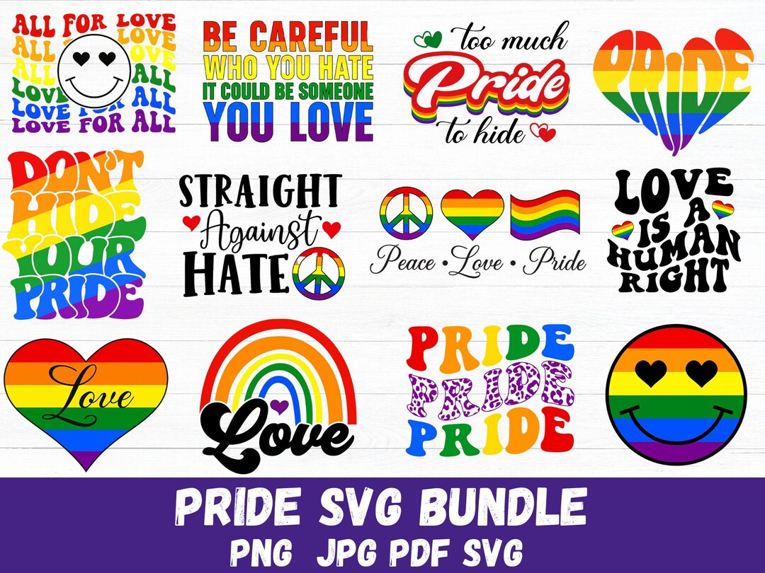 Pride Svg - Gay Svg - Lgbt Svg - Pride Love Svg - Pride Rainbow Svg ...
