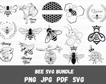 Pakiet Bee Svg, Honey Bee Svg, Cute Bee Clipart, Bumblebee Svg, Bee Quotes Svg, Bee Lover Svg, Bee Gnome Svg, Bee Kind Svg, Bee Pun Svg