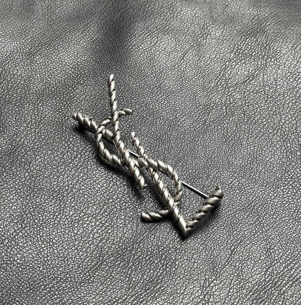 Ysl Logo Brooch - Etsy