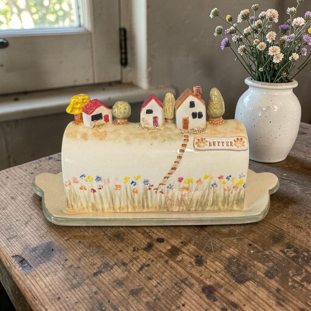 My Little Village butter dish